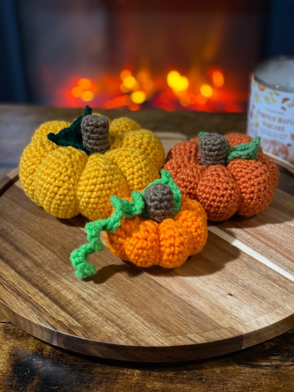 Pumpkin Patch Crochet Trio | Autumn Home & Office Decor